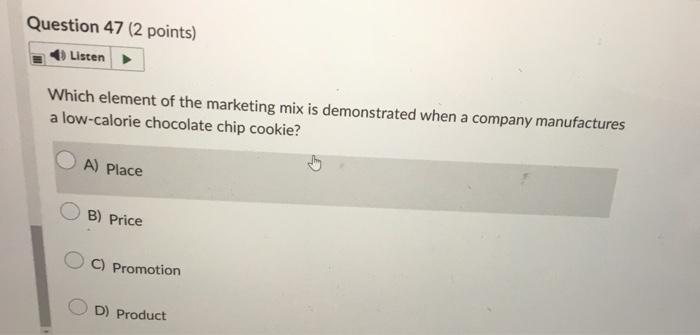 Which element of the marketing mix is