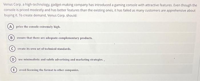 Venus Corp. a high-technology, gadget-making