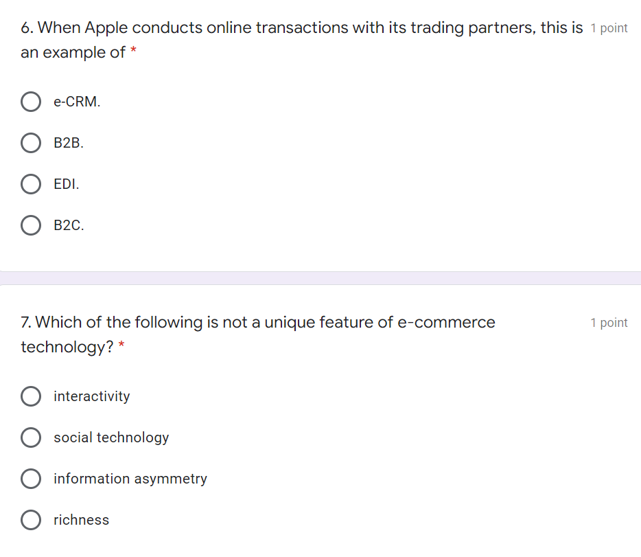 PLEASE HELP ME URGENT. E-COMMERCE SUBJECT 6. When