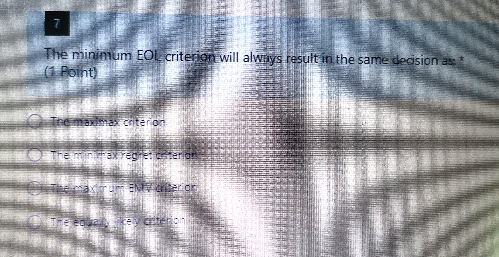 Q7+8 OR - please quickly When alternate optimal