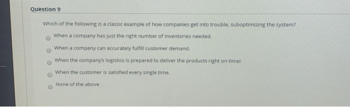 Question 8 Which of the following options cannot