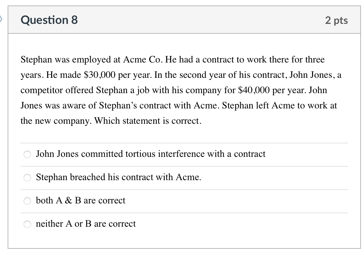 PLS HELP ASAP Question 8 2 pts Stephan was