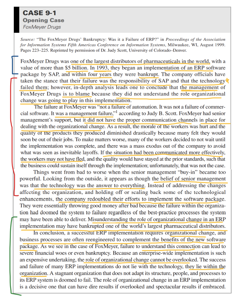 Read " FoxMeyer Drugs Bankruptcy : Was it an ERP