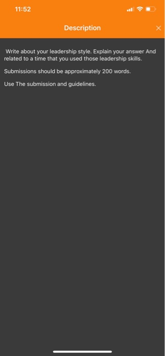 11:52 Description Write about your leadership