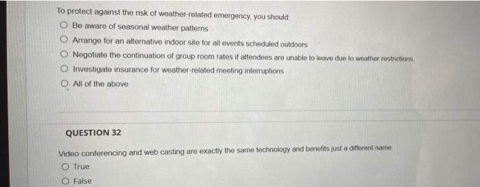 To protect against the risk of weather-related