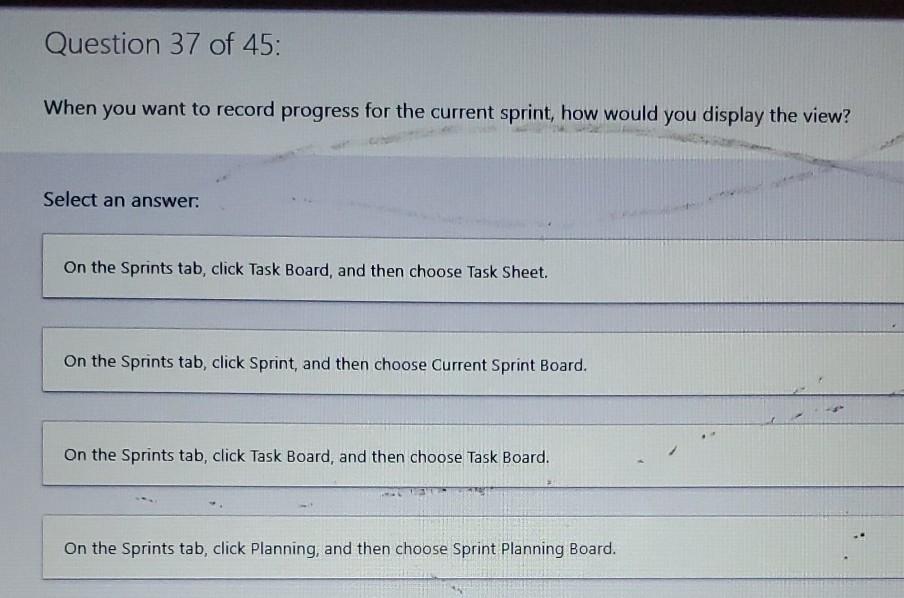 Question 37 of 45: When you want to record