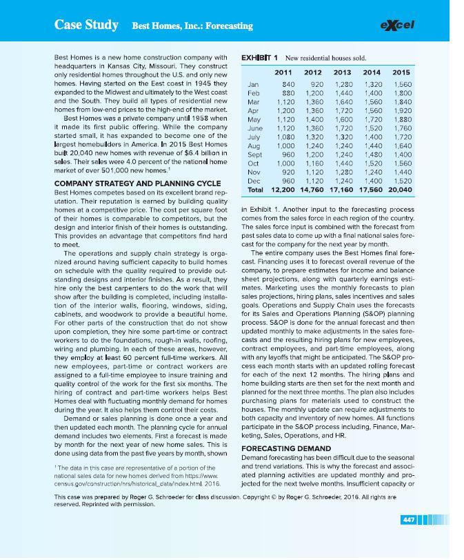 please using the excel to solve this problem like