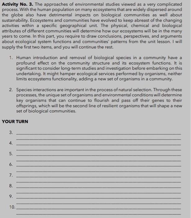 please help me to answer it. Activity No. 3. The