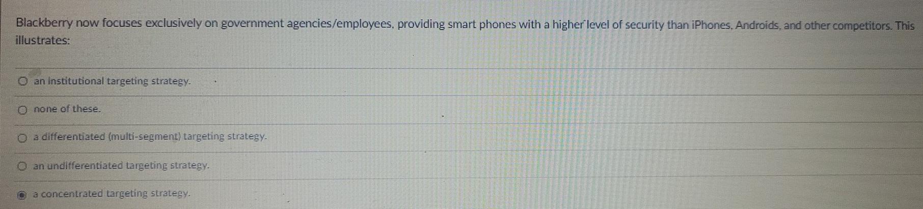 Blackberry now focuses exclusively on government