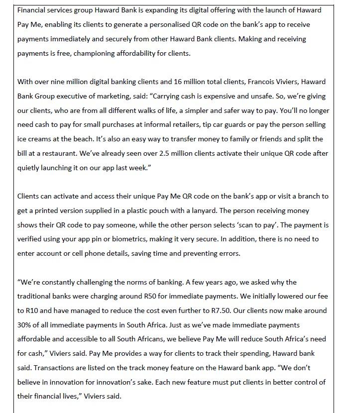 Financial services group Haward Bank is expanding