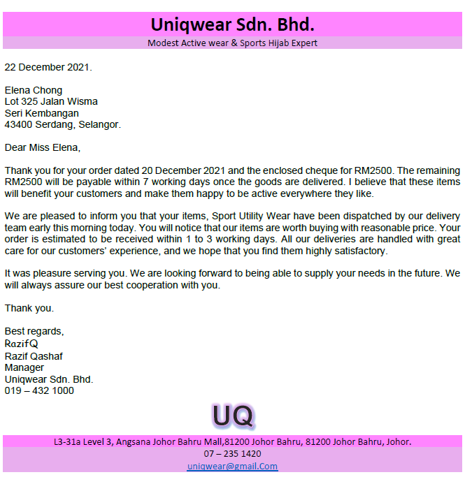 Uniqwear Sdn. Bhd. Modest Active wear & Sports