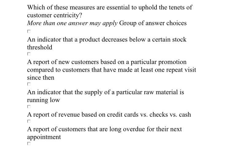 Which of these measures are essential to uphold