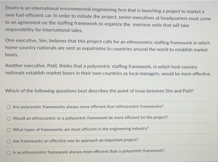 Which of the following frameworks promotes