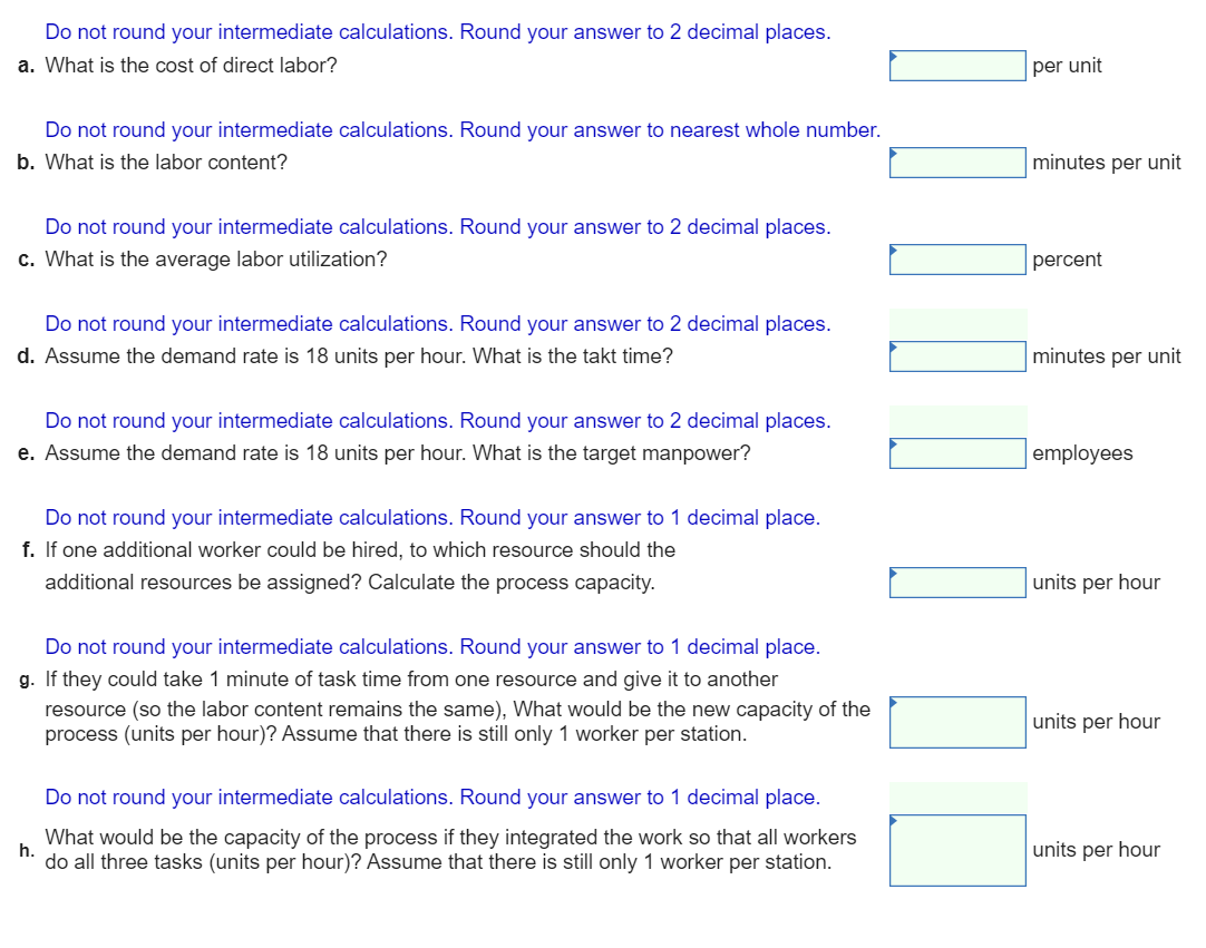 Consider a process consisting of three resources.