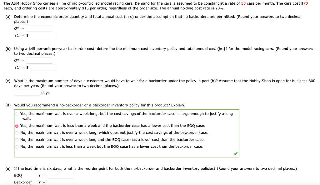 The A&M Hobby Shop carries a line of