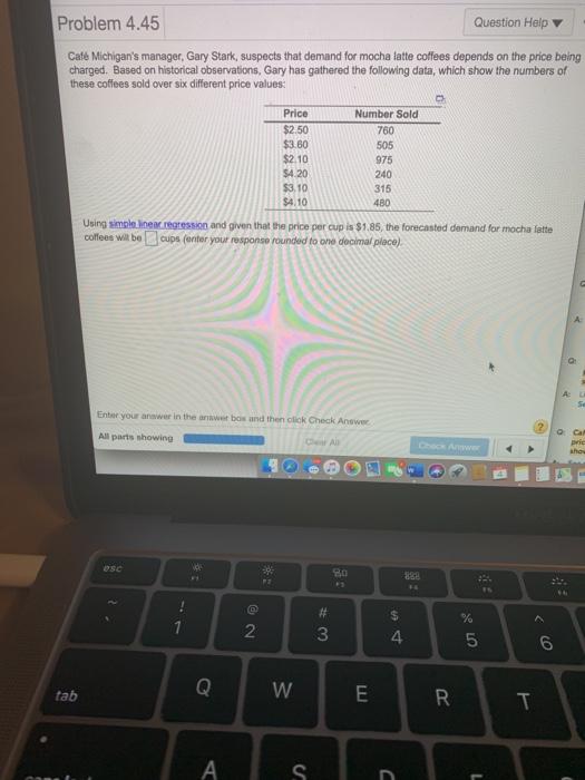 Problem 4.45 Question Help Caf Michigan's