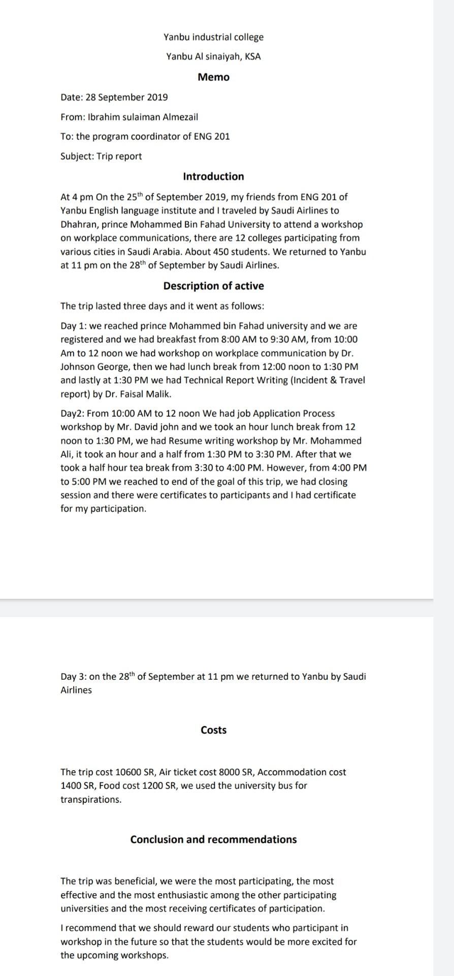 Help please in this trip report(( (you should put