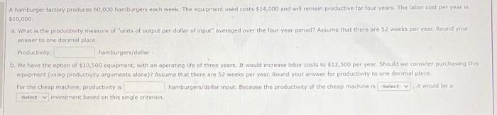A hamburger factory produces 60,000 hamburgers