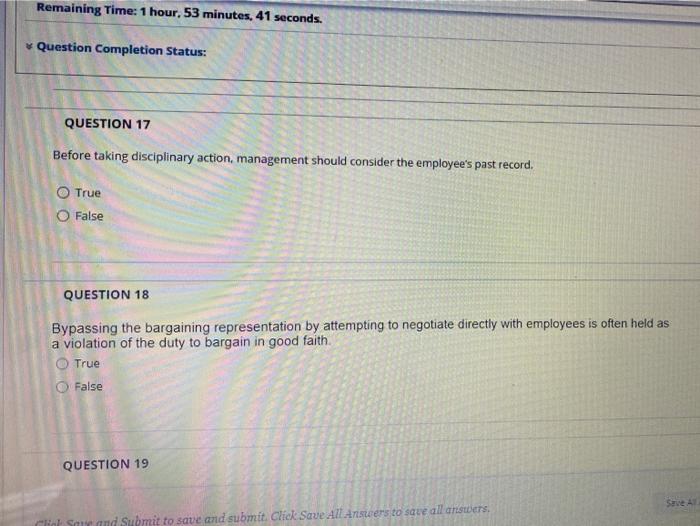 Remaining Time: 1 hour, 53 minutes, 41 seconds.