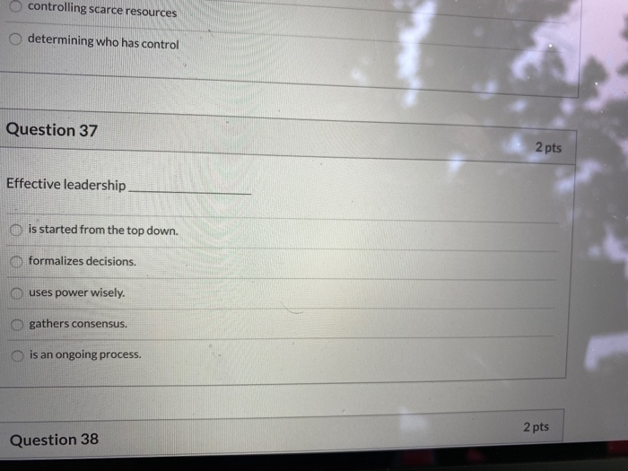 Style theory Question 36 Politics is about