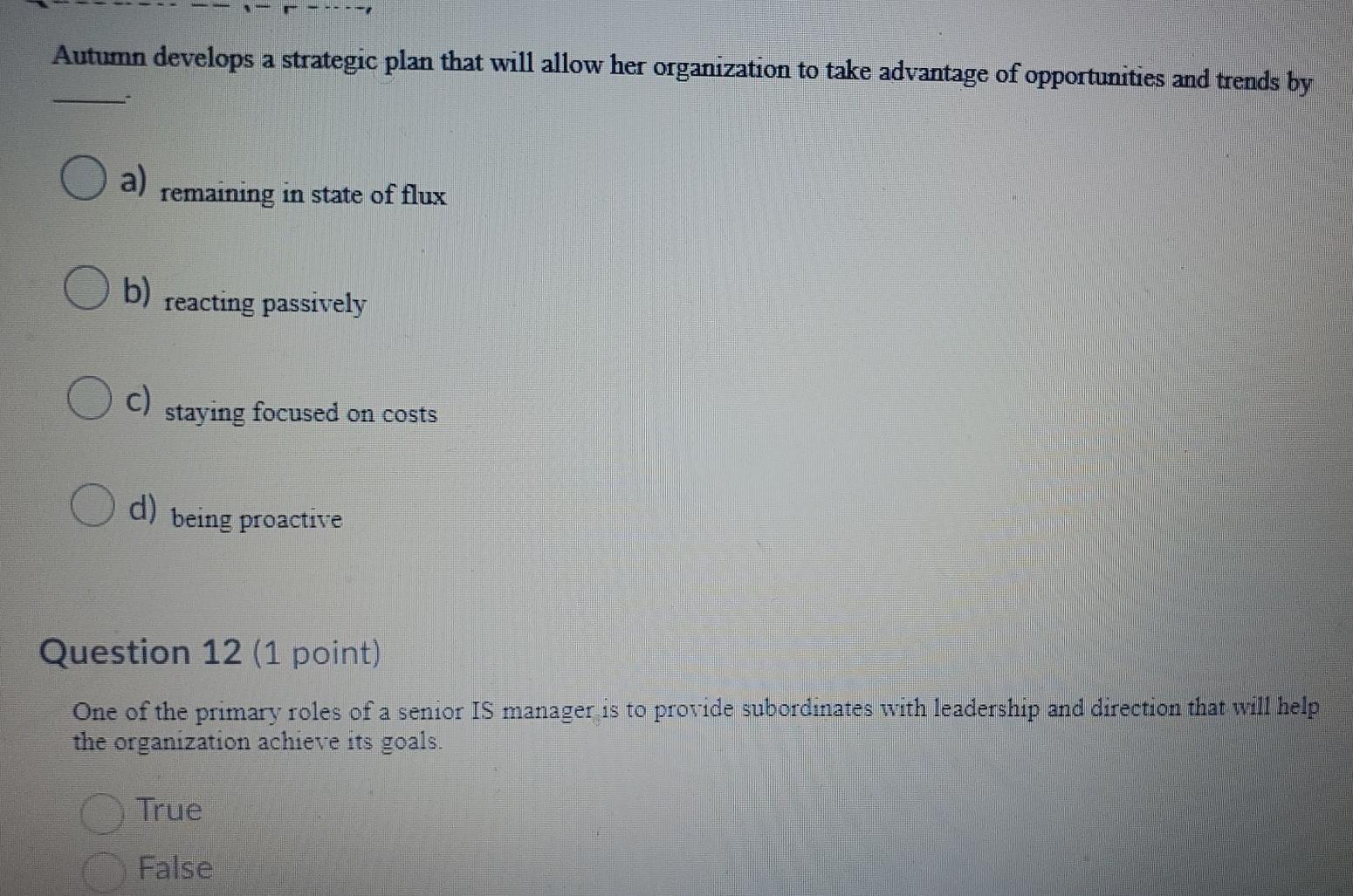 Autumn develops a strategic plan that will allow