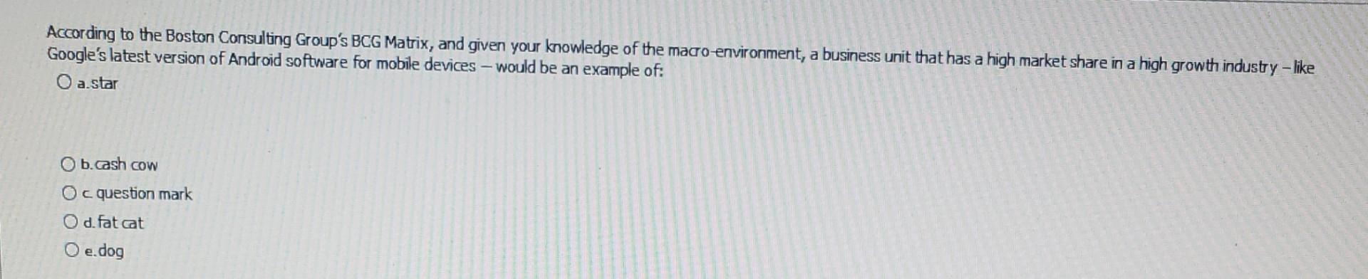 According to the Boston Consulting Group's BCG