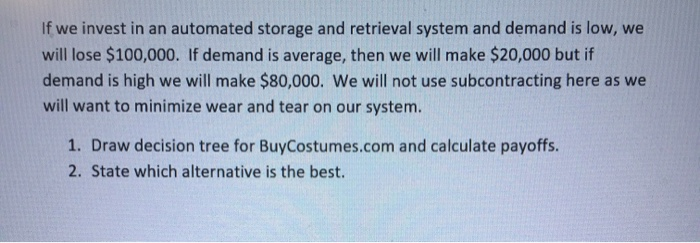 BuyCostumes.com has a difficult decision to make.