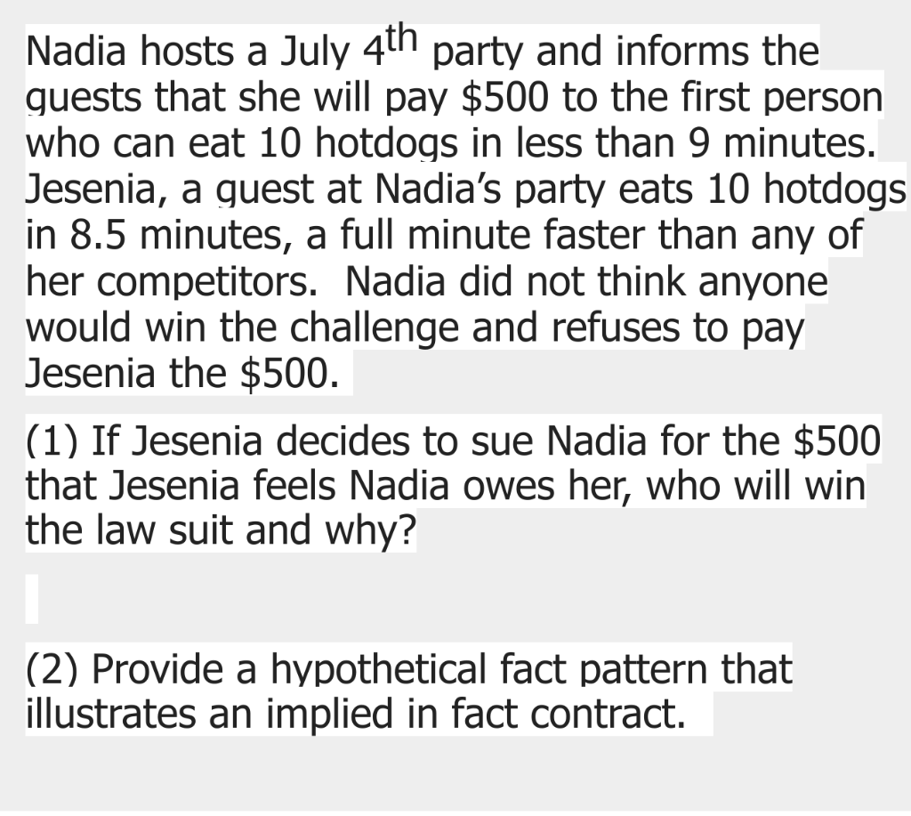 Nadia hosts a July 4th party and informs the