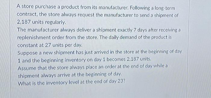 will rate quick A store purchase a product from