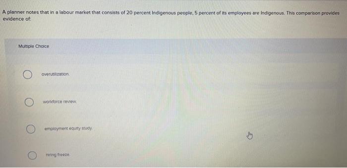 A planner notes that in a labour market that