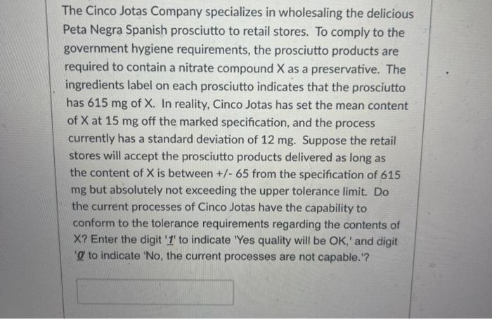 The Cinco Jotas Company specializes in