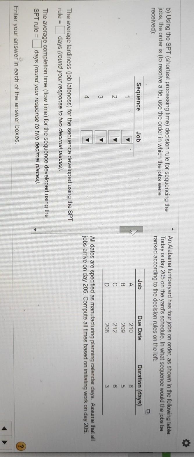 a) Using the FCFS (first come, first served)