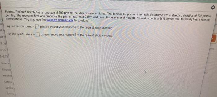 Hewlett-Packard distributes an average of 900