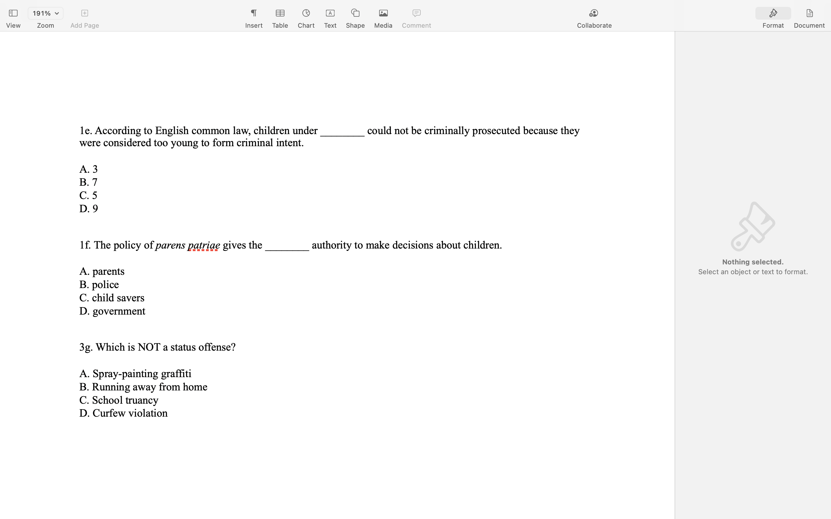 IMPORTANT NOTE: THESE QUESTIONS ARE FROM A