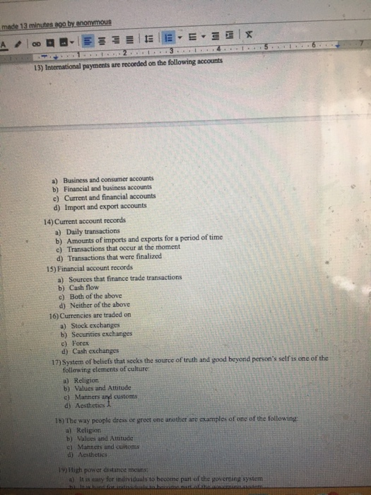 OO made 13 minutes ago by anonymous El 15 2 13)