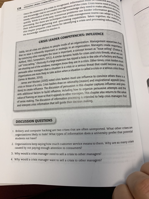 Med andre 128 ONGOING CRISIS COMMUNA Crisis teams