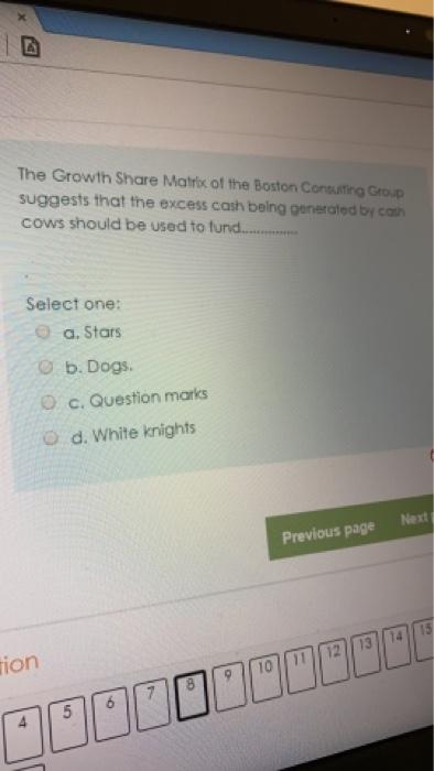 The Growth Share Matrix of the Boston Consulting