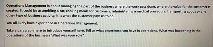 plz answer these questions... Operations