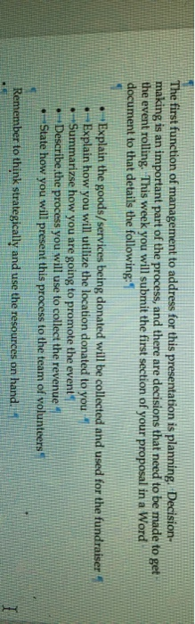 - Scenario You have volunteered to organize a