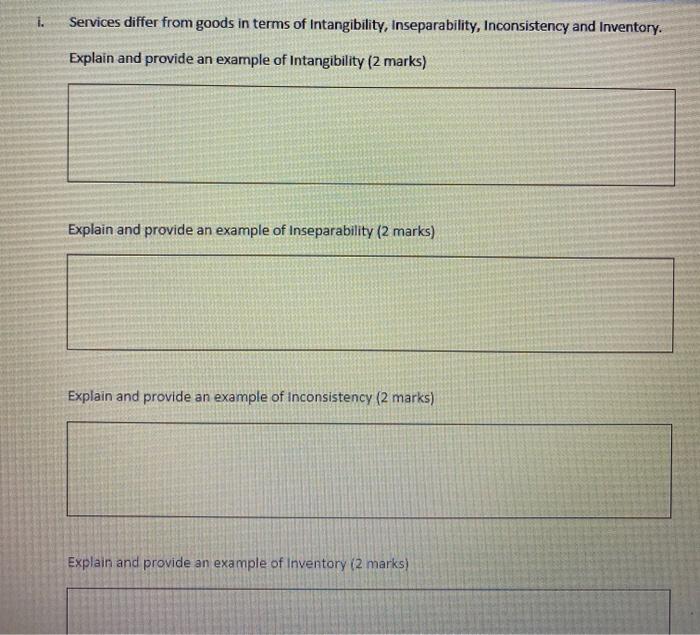 iv. List three ways in which non-profit