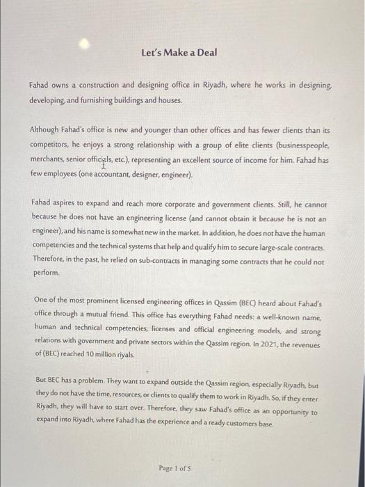 hello, this is a case study with 5 mcq questions.