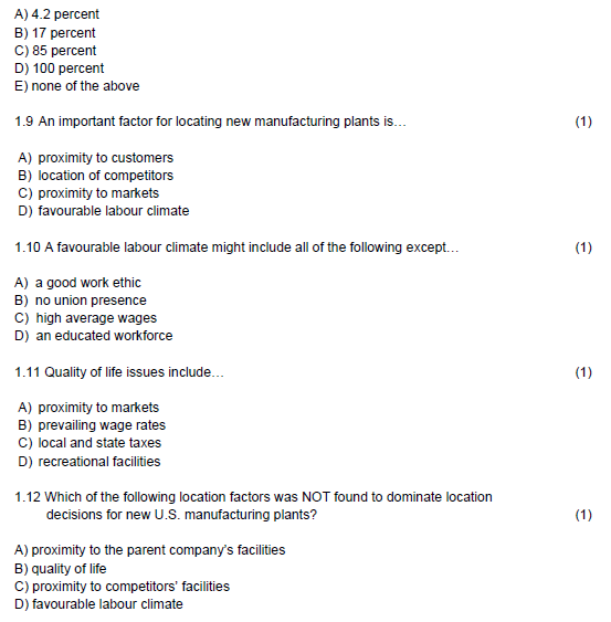 1.8 An assembly line consists of 21 tasks grouped