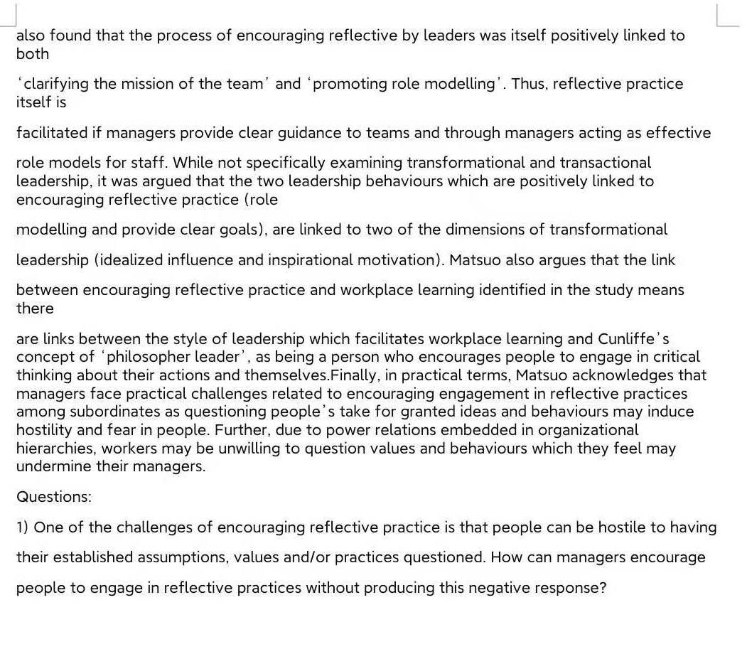 Matsuo reports on the findings of a study into