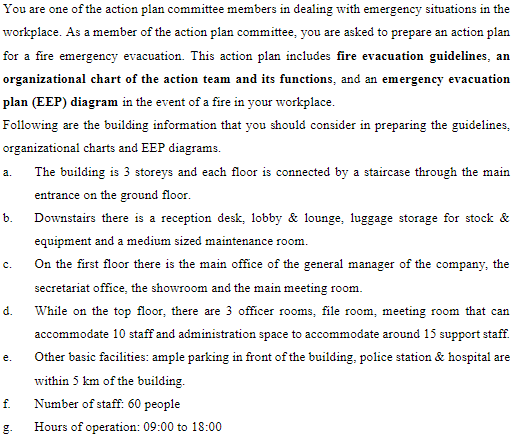 b. You are one of the action plan committee