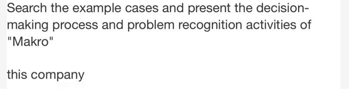 Search the example cases and present the