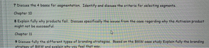 question 8? 7 Discuss the 4 bases for