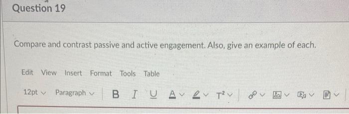 please help Question 19 Compare and contrast
