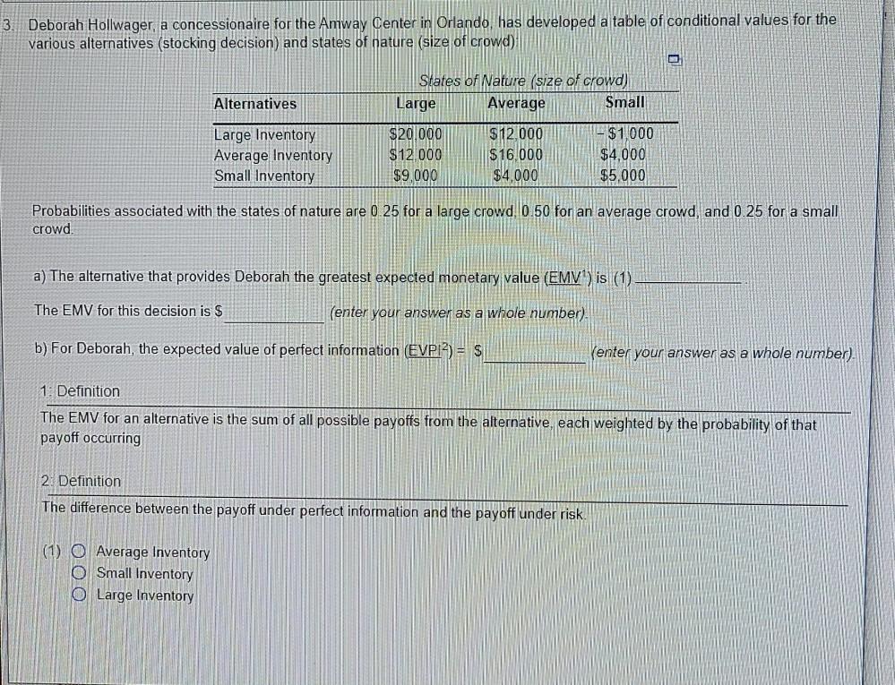 3. Deborah Hollwager, a concessionaire for the