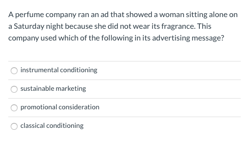 A perfume company ran an ad that showed a woman