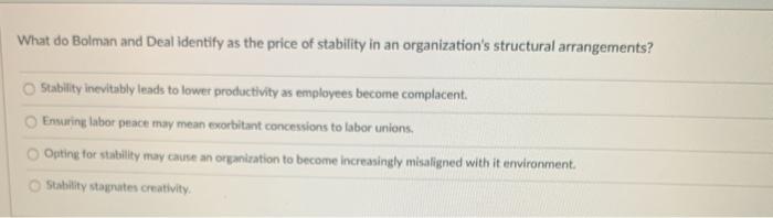 What do Bolman and Deal identify as the price of